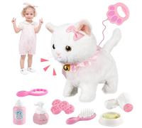 YANGUN Gatto Peluche Interattivo, Giocattolo di Peluche Con Guinzaglio Telecomandato