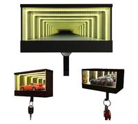 YANGUN Infinity Garage Portachiavi con funzione di ricarica USB, con luce LED, portachiavi con sensore di movimento, display chiave auto, regalo decorativo per gli amanti delle auto