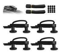 YANGUN Kit di fissaggio per box da tetto, 4 pezzi, supporto da parete a U, universale, per auto, furgone, kit di montaggio universale con 8 dadi di sicurezza e 2 bende
