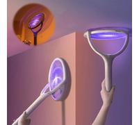 YANGUN Racchetta Zanzare Elettrica, 3500V Scacciamosche Elettrico Estensibile,6 in 1 Racchetta Zanzare Elettrico con Testa Rotante, Antizanzare Ricaricabile Tramite USB,Scacciamosche per Casa Giardino