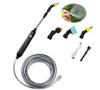 YANGUN Spruzzatore Elettrico, Spruzzatore Elettrico per Piante con 4 Beccuccio Regolabile e 10M Tubo, 5V/1A Irroratore a Batteria, per Piante, Per Giardino, Cantina, Prato