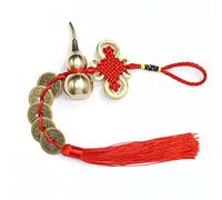 YANGWEN 2 Pezzi Wu Lou Portachiavi con Monete Cinesi Fortuna Moneta Portafortuna Monete Feng Shui Monete per Buona Fortuna Longevità Ricchezza Successo