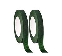 YANGWEN 2 Rotoli Nastro Fiorista Verde, Adesivo Nastro per Fioristi, Nastro Fiore,Nastro Fioristi per Bouquet, Confezionamento di Fiori, Produzione Artigianale, Corona Nozze,27m*12mm