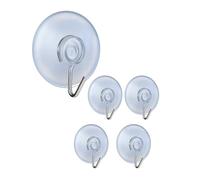 YANGWEN Ganci a Ventosa Rimovibili Trasparenti - 5 Pezzi Ganci a Muro per Bagno, Cucina, Doccia, Asciugamano - Accessori (50 mm)