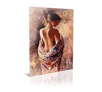 Yangxiaolei Quadri Moderni Donna sexy mezza nuda Stampa su Tela Canvas Arte Astratto XXL Arredo per Soggiorno Salotto Camera da Letto Cucina Ufficio Bar Ristorante 70x100cm Non incorniciato