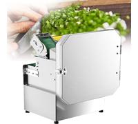 YANGYMM Affettatrice Elettrica per Cipollotti, Tritatutto per Cipollotti da 200 W, Affettatrice per Verdure Commerciale, Spessore di Taglio Regolabile da 1,3 A 35 Mm, 150 kg/Ora, per Patate con Aglio