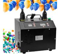 YANGYMM Gonfiatore Elettrico per Palloncini, Pompa Elettrica per Palloncini a Doppio Ugello, Pompa Palloncini da 1400 W con Timer eContatore Digitali, Gonfiaggio Automatico Pressione, Due modalità