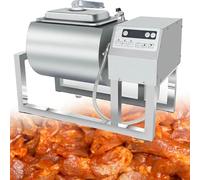 YANGYMM Marinatrice a Vuoto da 30 W, Macchina per Marinatura a Vuoto per Carne da 18 L, 3 velocità, Rotazione Bidirezionale, Marinatura Rapida, per Carne Secca, Pancetta e Verdure