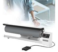 YANGYMM Professionale Rotativo Ferro Vapore Rullo Stiratura Pressa a Rulli, 90 Cm, per Biancheria e Lenzuola D'Albergo | Vaporizzatore Continuo per Tessuti con Pedale