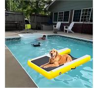 YANGYMM Rampa Gonfiabile per Cani Rampa per Piscina per Cani di Grossa Taglia, Rampe Antiscivolo in Eva per Barche Pontone per Cani per Piscine, Barche, Banchine,Yellow-150X100X10cm