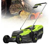 YANGYMM Scarificatore e Arieggiatore Elettrico per Prato, con Potente Motore 15 Ampere, profondità Regolabile in 3 Posizioni, Sacco di Raccolta da 14,5 Galloni, per Cura del Prato Giardino