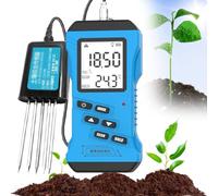 YANGYMM Soil Test 7 in 1 Tester Rapido per Terreno, Azoto, Fosforo, Potassio, Npk, PH, umidità, Conduttività dei Nutrienti, Misuratore EC, per Comprendere con Precisione la Fertilità del Terreno