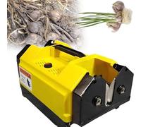 YANGYMM Taglierina Elettrica per Aglio, Macchina per Rimuovere Le Code D'Aglio a Doppia Testa, Taglia Barba e Radici, Taglia Barba E Radici - per Aglio da Giardino, Cipolla, Aglio Singolo