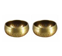 Yangyou 2X Ciotola per Meditazione Nel Set per Campane Tibetane. Ciotola per Meditazione. Realizzata Un Mano per Guarigione E Consapevolezza