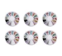 Yangyou L'Acrilico UV di Arte del Chiodo del Cuore di Scintillio di Colori di 1800 Pz 2mm 12 Suggerisce La Rotella Dei Rhinestones