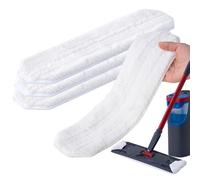 YANGYUQI 4 pezzi di ricambio per lavapavimenti Vileda H2PrO, rivestimento in microfibra, compatibile con Vileda H2Pro & O-Cedar, lavabile in lavatrice, tamponi di ricambio per tutti i pavimenti duri