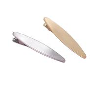 yangzerang 2 fermagli per capelli a becco d'anatra semplici fermagli per capelli in metallo oro argento coccodrillo forcine per capelli senza piegatura fermagli per capelli in metallo antiscivolo