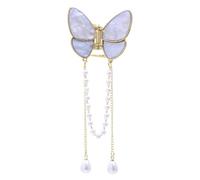 yangzerang Fermagli per capelli a farfalla Fermagli per capelli con nappe a farfalla Pinze per capelli con perle Piccole pinze per capelli antiscivolo color oro Accessori per capelli Clip per capelli