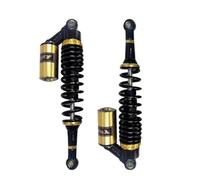 YANHAO Molla Universale Moto Ammortizzatore, Ammortizzatore Posteriore Universale for Moto da 380 mm/400 mm, Adatto for Scooter, Kart, Quad XL125.(380mm Gold Black)