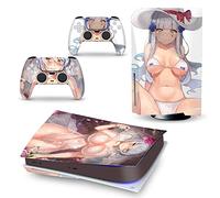YANHAO Pelle della Console Pelle Decalcomanie Anime Console per PS5 Disk Edition 2 Controller Pellicola Vinile Avvolge, Durevole, Resistente Graffi 65574 Pelli Avvolge Regalo