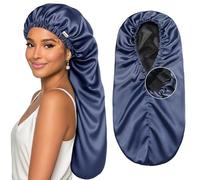 YANIBEST Cappa a a treccia lunga per dormire Cappa di seta regolabile in raso per trecce cappa per le donne Locs