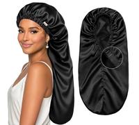 YANIBEST Cappa a a treccia lunga per dormire Cappa di seta regolabile in raso per trecce cappa per le donne Locs