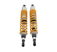 YaniJydQ Ammortizzatore A Molla Ammortizzatore A Molla per Moto da 415 Mm, Regolabile, 1 Paio, per Testa Rotonda Nera Universale