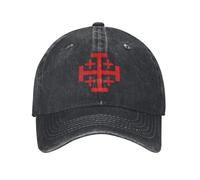 YANIUIE Gerusalemme Regno Croce Berretto da Baseball Regolabile Unisex Cotone Cavalieri Templari Crociate papà Cappello Performance Snapback Caps Regalo