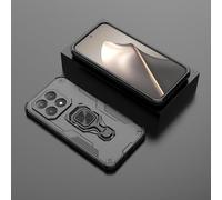 YANJIEER Cover Magnetica per Motorola Edge 50 Fusion 5G con Anello 360° e Kickstand, Protezione Antiurto di Grado Militare Armor Compatibile con Supporto Auto Magnetico Nero