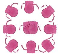 yanjin 10 Pezzi Mini Piccole Sacchetti in Velluto con Coulisse Sacchetti Regalo per Gioielli, Anelli, Orecchini, Auricolari, Bomboniere per Matrimoni E Feste,Rose Red