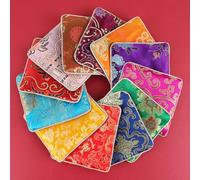 yanjin 6/12 Pezzi Sacchetti di Gioielli in Broccato di Seta con Cerniera Portafoglio Sacchetti Regalo per Le Donne Gioielli da Viaggio Rotoli Festa di Compleanno di Nozze ,12pcs Mixed Colors