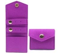 yanjin Mini Borsa da Viaggio per Gioielli in Rotolo con Fibbia Piccole Borse per Gioielli Multifunzionali Pieghevoli Anelli di Conservazione Collane Orecchini,Super Fiber Purple