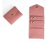 yanjin Mini Borsa da Viaggio per Gioielli in Rotolo con Fibbia Piccole Borse per Gioielli Multifunzionali Pieghevoli Anelli di Conservazione Collane Orecchini,Super Fiber Pink
