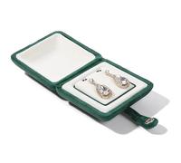 yanjin Scatola Regalo di Gioielli in Velluto Premium da Imballaggio Funzione A Doppio Strato Combo Collana E Orecchini,Dark Green,Ring Box