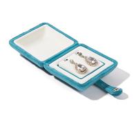 yanjin Scatola Regalo di Gioielli in Velluto Premium da Imballaggio Funzione A Doppio Strato Combo Collana E Orecchini,Light Blue,Ring Box