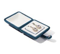 yanjin Scatola Regalo di Gioielli in Velluto Premium da Imballaggio Funzione A Doppio Strato Combo Collana E Orecchini,Deep Blue,Ring Box