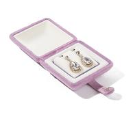yanjin Scatola Regalo di Gioielli in Velluto Premium da Imballaggio Funzione A Doppio Strato Combo Collana E Orecchini,Viola,Ring Box