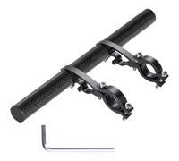 yanjin Supporto di Estensione per Manubrio Bicicletta, Staffa Estensore per Manubrio per Fissaggio Contachilometri, GPS, Lampada, Torcia, Supporto per Montaggio Telefono,Carbon