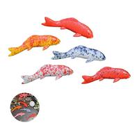 YANJIY Set di 5 Pesci Artificiali Per Acquario, Decorazioni Acquario, Pesce Rosso Artificiale Galleggiante, Giochi Per Pesci d'Acquario, Pesci Finti Per Acquario, Accessori Per Acquari