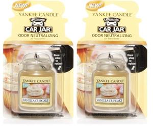 Yankee Candle 1220923E Deodoranti per Auto, Car Vaso Ultimate, Vanilla Cupcake (Confezione da 2)