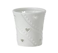 Yankee candle 1306077 White Hearts Porta Sampler, Ceramica, Bianco, 6.5x6.2x7.6 cm