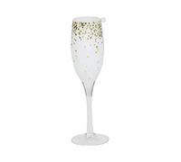 Yankee Candle 1521418 Holiday Party TLH chmpagne portacandela Bicchiere da Champagne, Vetro, Oro, Bianco, 7 x 7 x 23 cm
