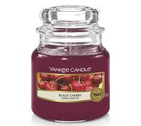 YANKEE CANDLE Black Cherry Candele in Giara Piccola, Vetro, Cerise Griotte, Candele in Giara Piccola