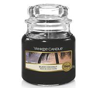 YANKEE CANDLE Black Coconut Candele in Giara Piccola, Vetro, Noix De Coco Noire, Candele in Giara Piccola