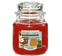 YANKEE CANDLE Candela Jar Medium 340gr Apple Cinnamon Cider Durata da 40 A 60 Ore