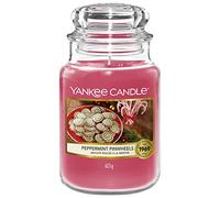 Yankee Candle Candela profumata, Candela in giara grande Peppermint Pinwheels, Durata: fino a 150 ore
