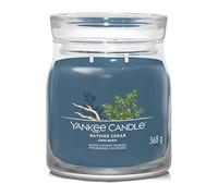 Yankee Candle Candela profumata Bayside, candela in barattolo medio al cedro con doppio stoppino, candela a lunga combustione, miscela di cera di soia, regalo perfetto per le donne (1630014E)