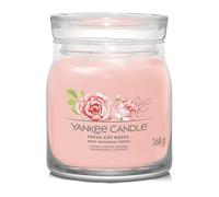 Yankee Candle Candela profumata firmata | Candela in barattolo di rose tagliate fresche con doppio stoppino | Candela in miscela di cera di soia | Regalo perfetto per le donne