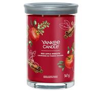 Yankee Candle Candela profumata firmata | Ghirlanda di mele rosse in barattolo grande con doppio stoppino | Candela a lunga combustione in cera di soia | Regalo perfetto per le donne