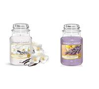 Yankee Candle Candela profumata | Giara grande Vanigliao | Candele a lunga combustione & Candela profumata | Giara grande Lavanda al limone | Candele a lunga combustione